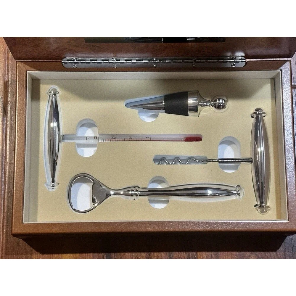 Vintage 1990’s Toll Brothers Home Builders Metal Barware Bar Tool Set - NOS